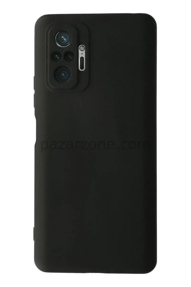 Newface Xiaomi Redmi Note 10 Pro Kılıf Nano içi Kadife Silikon - Siyah