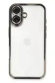 Newface Apple iPhone 16 Kılıf Razer Lensli Silikon - Titanyum Gri