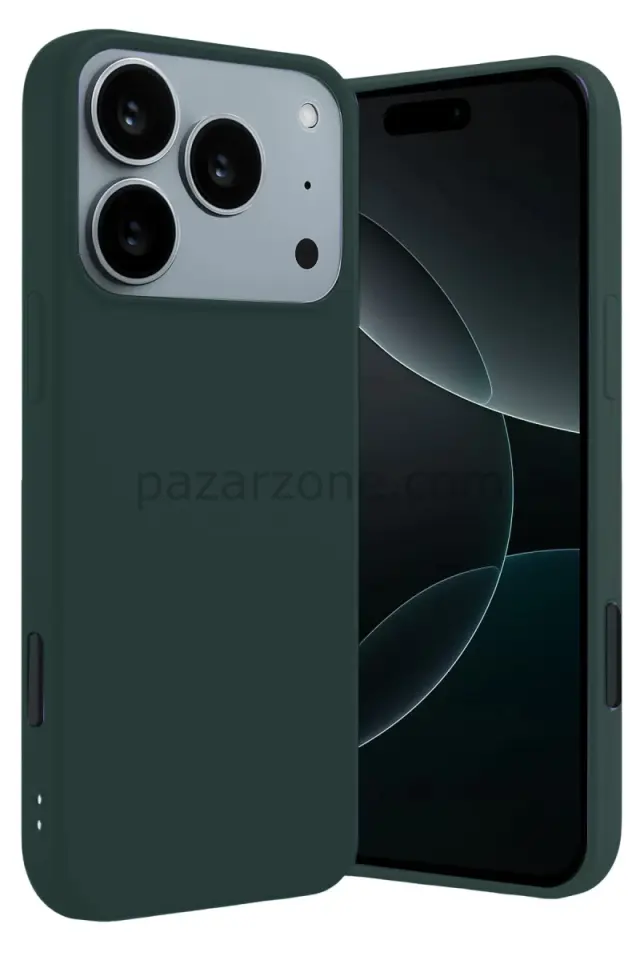 Newface Apple iPhone 17 Pro First Silikon - Koyu Yeşil