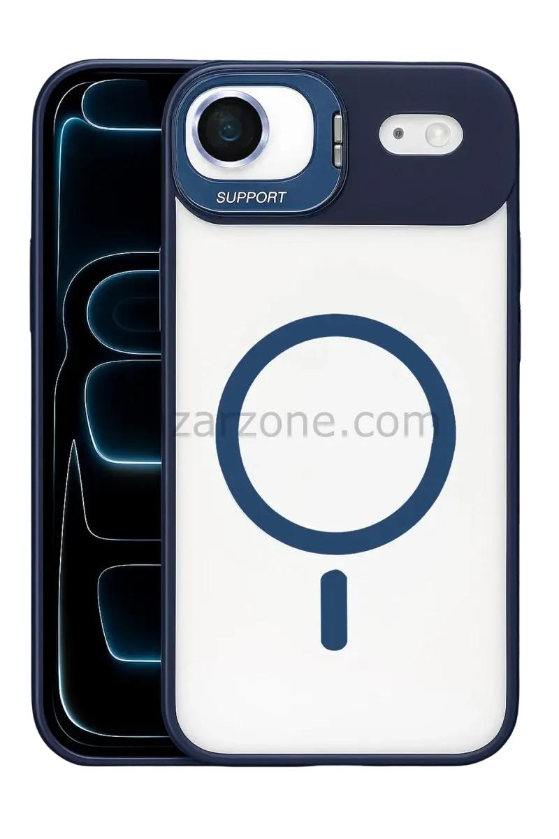 Joko Apple iPhone 17 Air Remim Lensli Magsafe Standlı Kapak - Lacivert