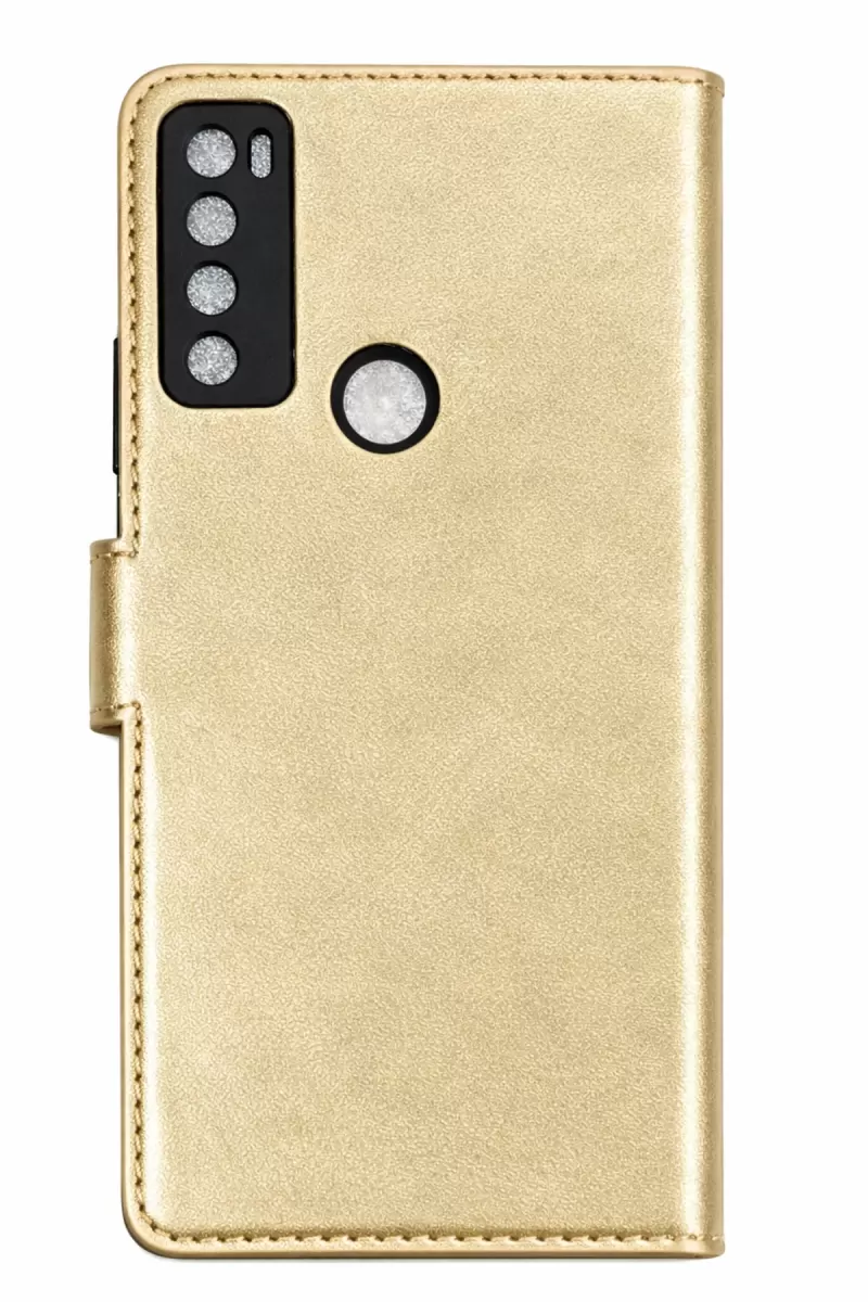 Newface TCL 20 SE Trend S Plus Kapaklı Kılıf - Gold