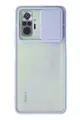 Newface Xiaomi Redmi Note 10 Pro Kılıf Palm Buzlu Kamera Sürgülü Silikon - Lila