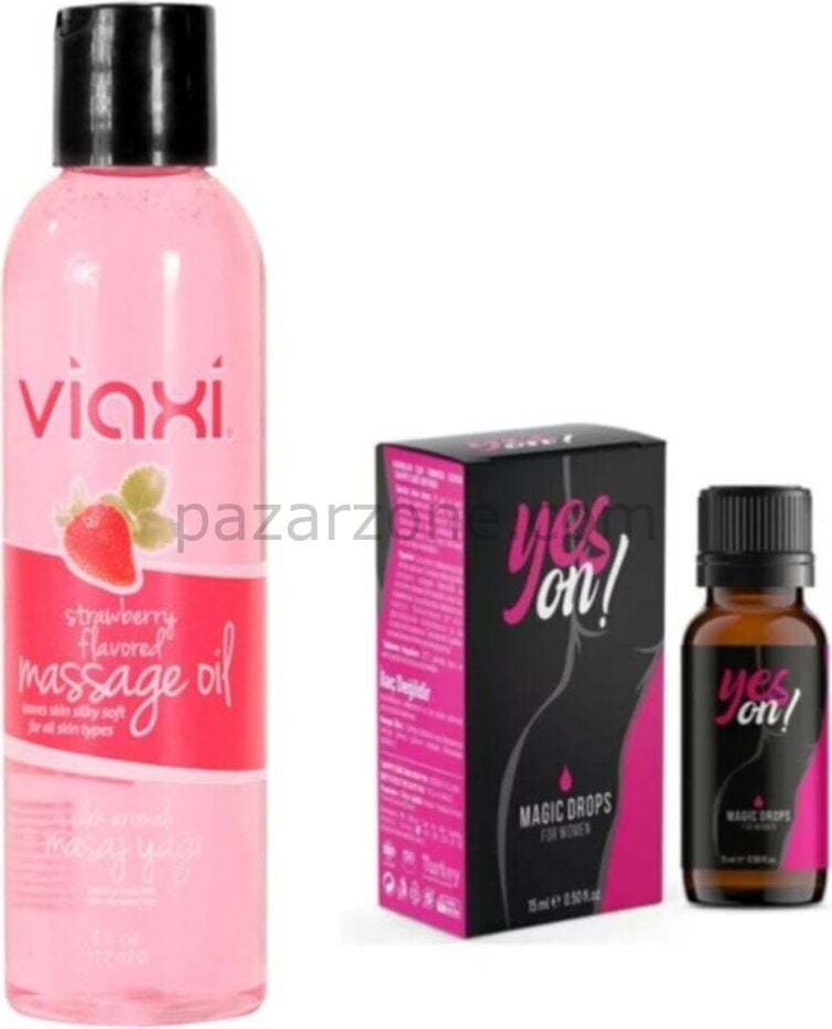 Viaxi Yeson Magic Drops For Women 15 Ml+ Çilekli Masaj Yağı 177 Ml