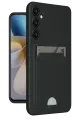 Newface Samsung Galaxy A55 5G Kılıf Kelvin Kartvizitli Silikon - Siyah
