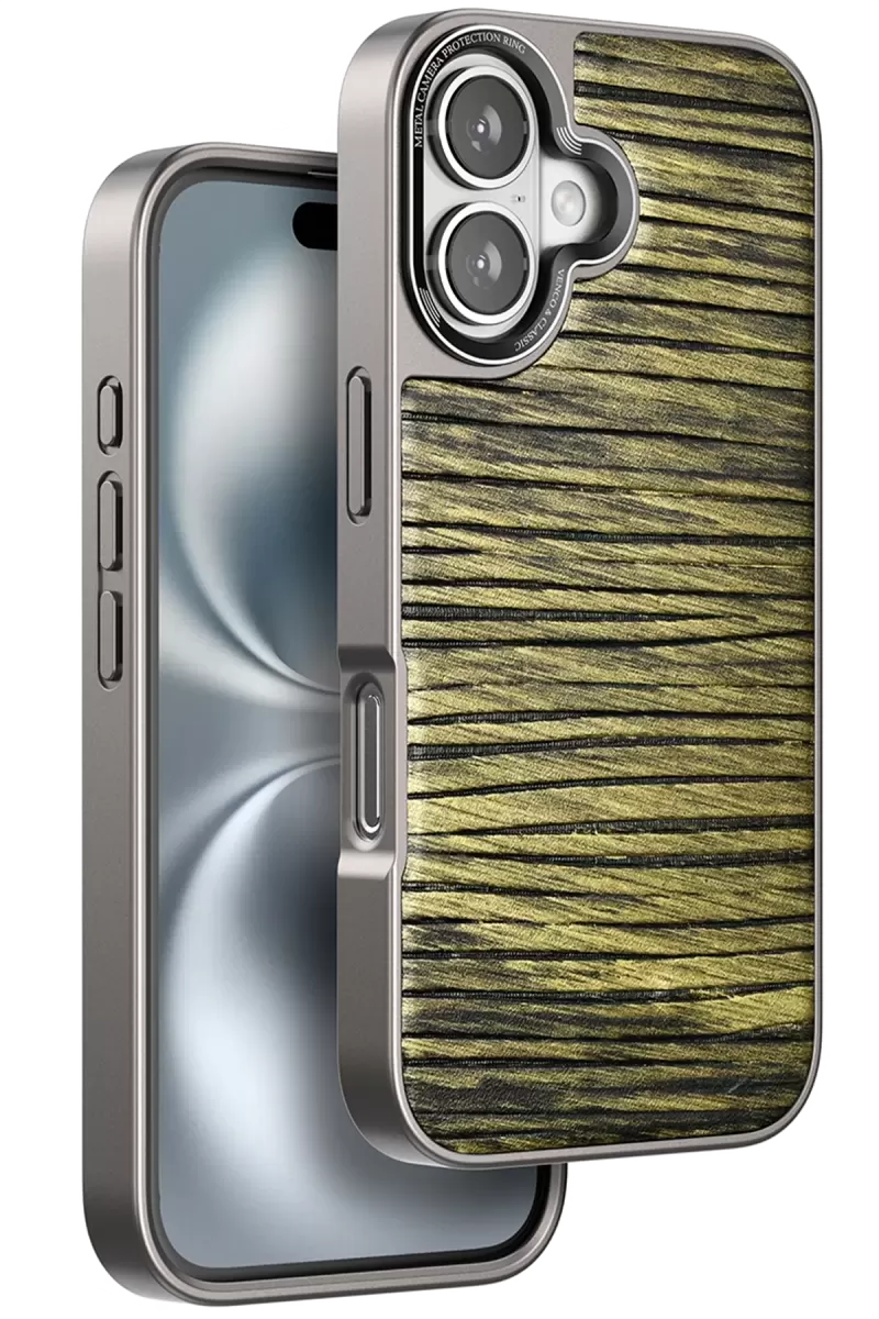 Venco Apple iPhone 16 Wave Kapak - Koyu Kahve