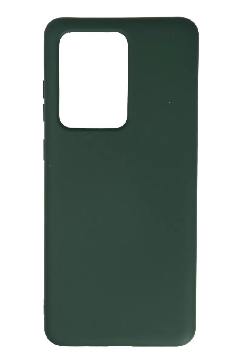 Newface Samsung Galaxy S20 Ultra Kılıf Nano içi Kadife Silikon - Koyu Yeşil