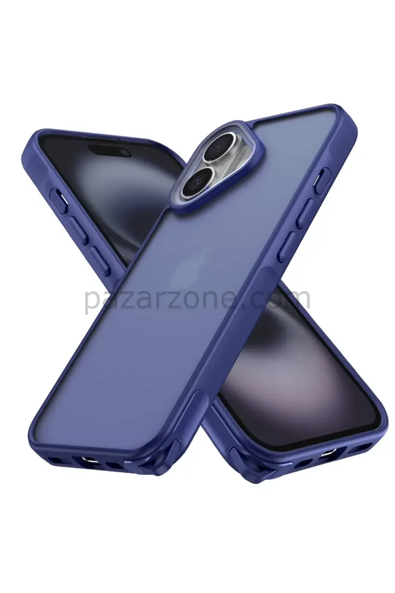 Newface Apple iPhone 16 Kılıf Elegant Kapak - Lacivert