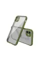 Newface Apple iPhone 12 Mini Kılıf Miami Şeffaf Silikon - Koyu Yeşil