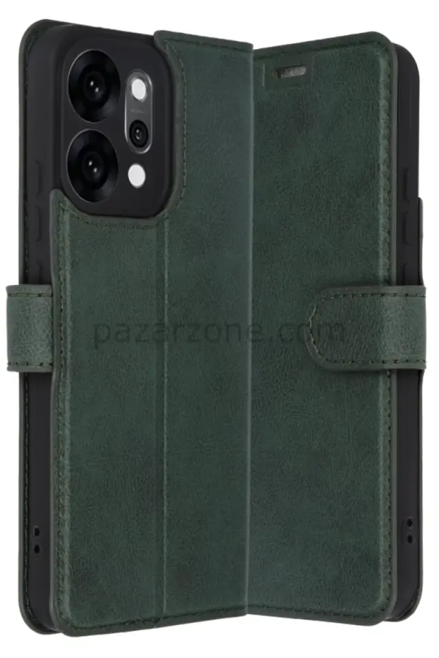 Newface Oppo Reno 14 Trend S Plus Kapaklı Kılıf - Yeşil