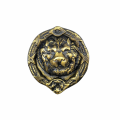 Antika Tarz Dekoratif Pirinç Aslan Kapı Tokmağı, Taktak - 185 Mm, Antik