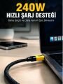 240W 3'ü 1 Arada Hızlı Şarj Kablosu USB Type-C Lightning Micro USB