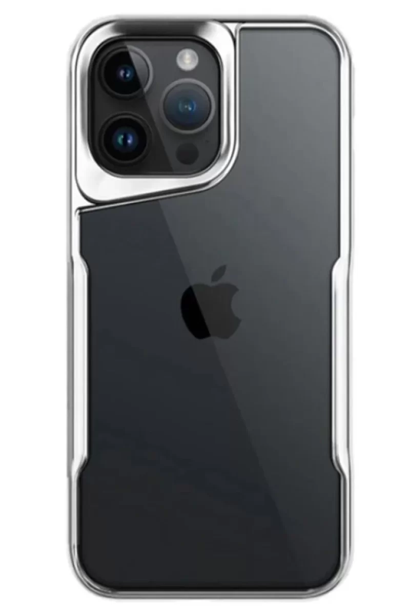Newface Apple iPhone 14 Pro Max Kılıf Boyi Silikon Kapak - Gümüş