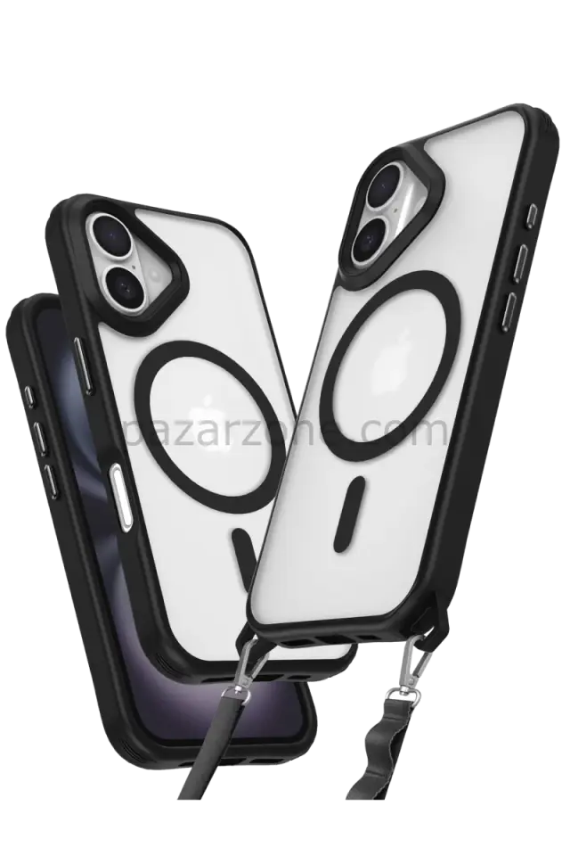 Newface Apple iPhone 16 Kılıf Enka Magsafe Silikon Kılıf - Siyah
