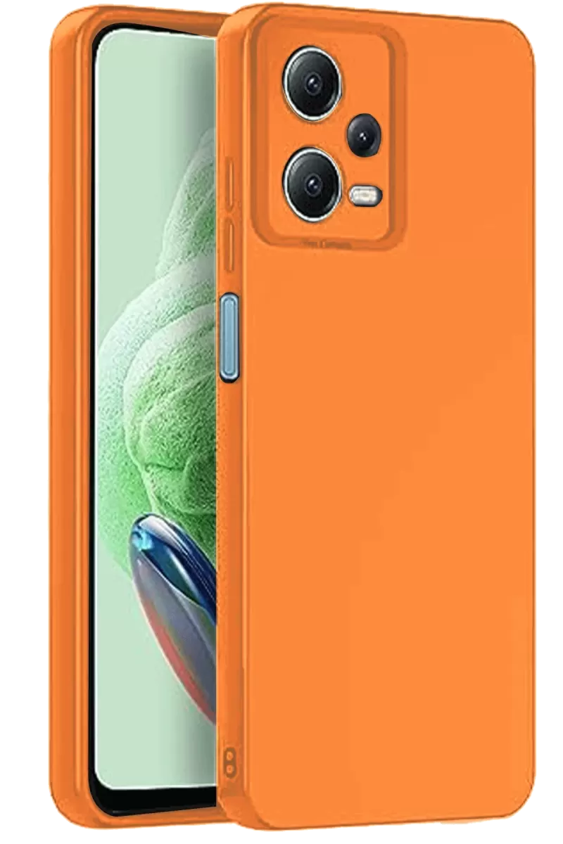 Newface Xiaomi Redmi Note 12 Pro 5G Kılıf Nano içi Kadife Silikon - Turuncu