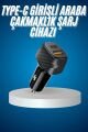 Araç İçi Hızlı Şarj Soketi 38W Oto Çakmaklık Type-C Araba Çakmaklık