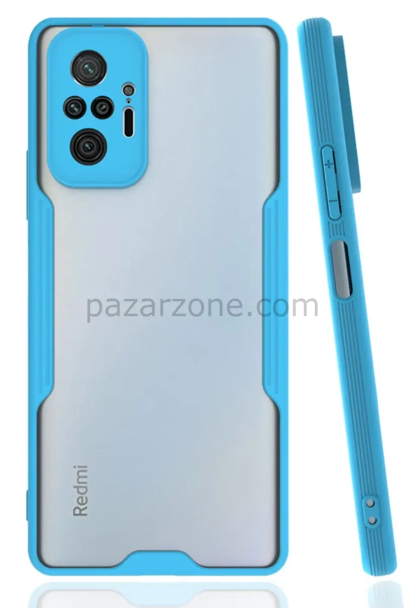 Newface Xiaomi Redmi Note 10 Pro Kılıf Platin Silikon - Mavi
