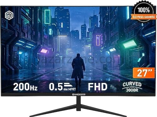 GAMEBOOSTER 27 GB-27M1F200CFMR VA ADAPTIVE SYNC CURVED 3000R 0,5Ms 200Hz HDMI+DP+DC+USB+AUDIO FHD GAMING MONITÖR