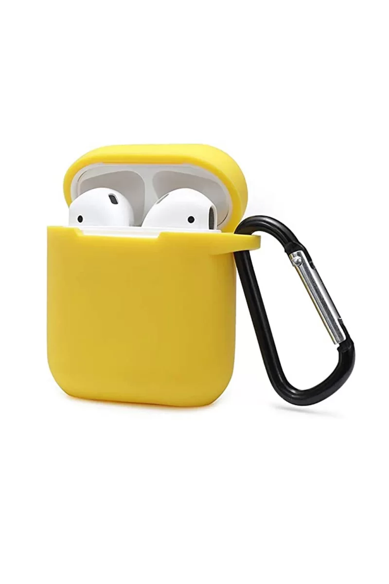 Newface Apple Airpods 2 (2.nesil) Sert Silikon Kılıf - Sarı
