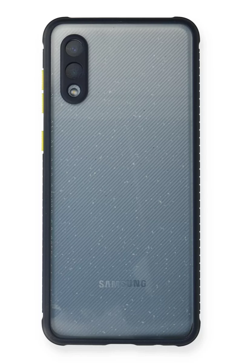 Newface Samsung Galaxy A02 Kılıf Miami Şeffaf Silikon - Lacivert