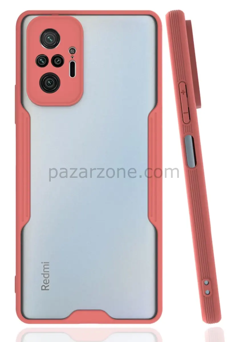 Newface Xiaomi Redmi Note 10 Pro Kılıf Platin Silikon - Pembe