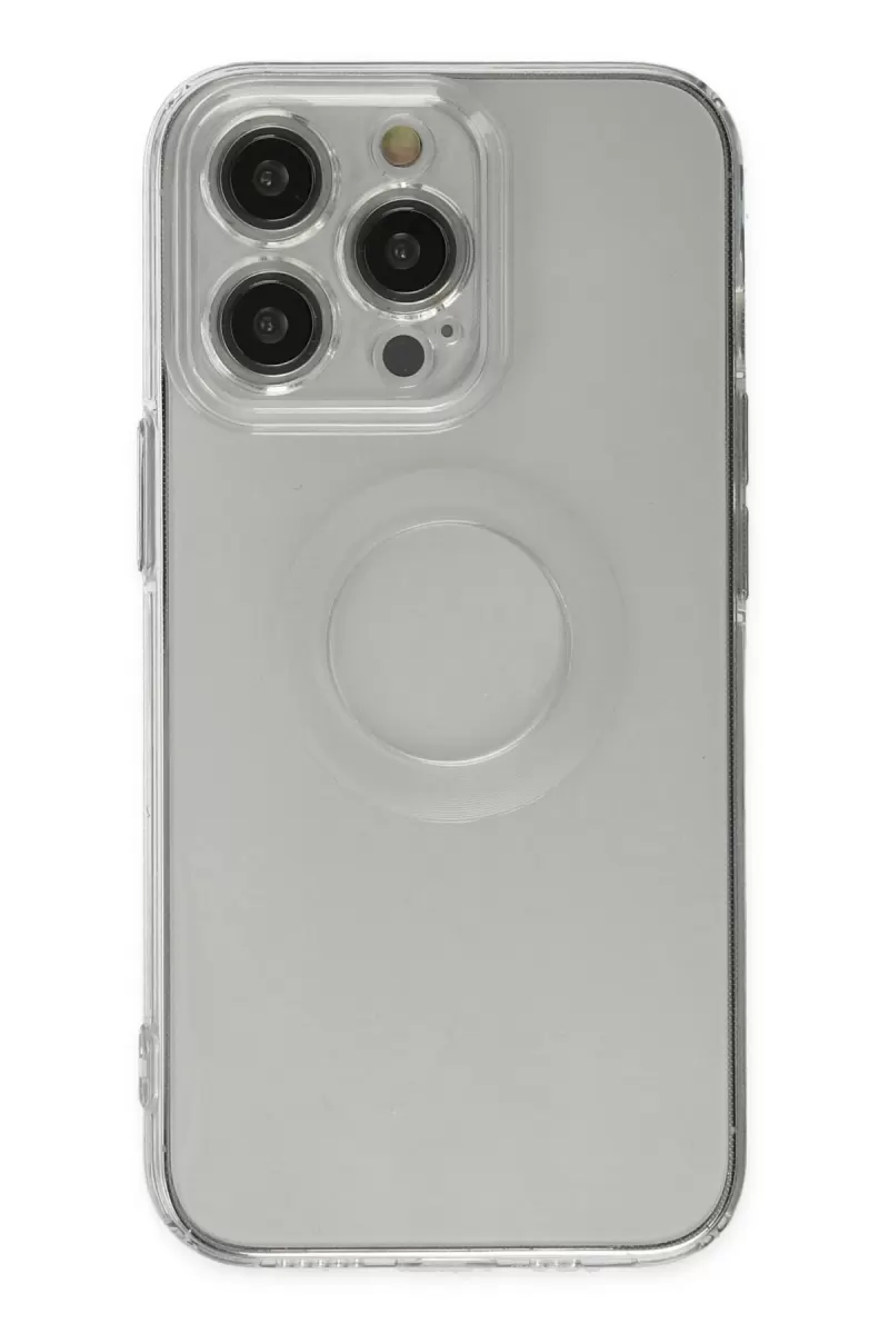 Newface Apple iPhone 13 Pro Kılıf Santa Lens Silikon - Şeffaf