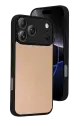 Newface Apple iPhone 17 Pro Max Aras Deri Kapak - Pudra