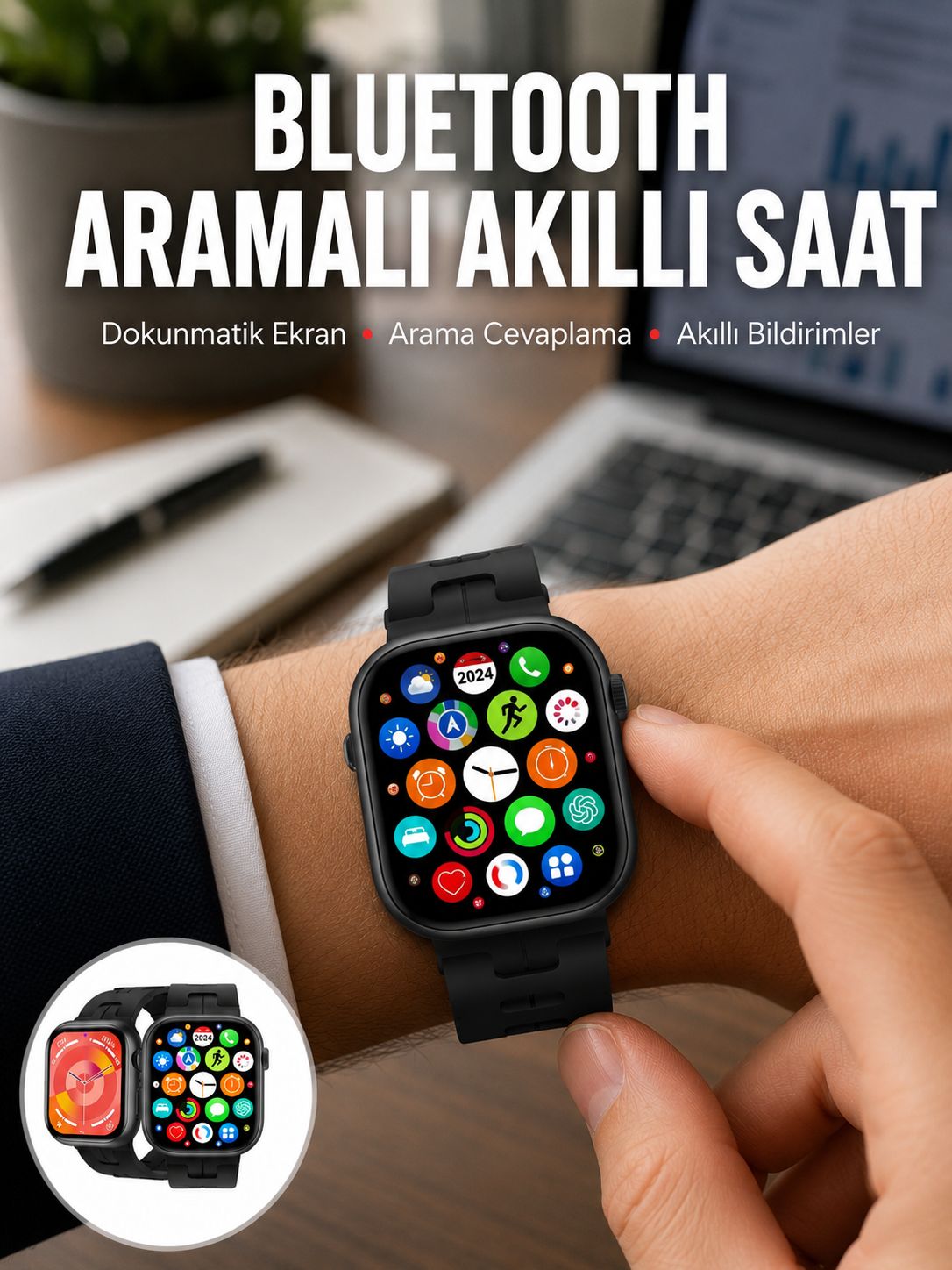 Yeni Seri Akıllı Saat Amoled Ekran Yüksek Çözünürlüklü 41 mm Kasa