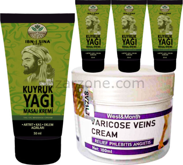 İbn-i Sina Kuyruk Yağı Krem 50 ml + 1 Adet Varıcose Veins Cream West Mont