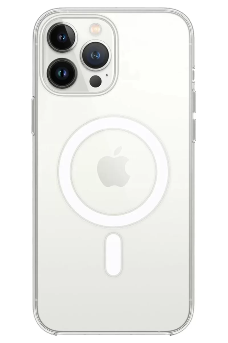 Newface Apple iPhone 14 Pro Max Kılıf Magneticsafe Şeffaf Silikon - Şeffaf