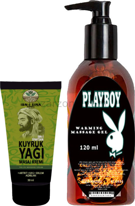 İbn-i Sina Kuyruk Yağı Kremi Kas Sırt Bel El Ayak Kullanım 50 ml + 1 Adet 120 ml Playboy Isıtıcılı Masaj Yağı
