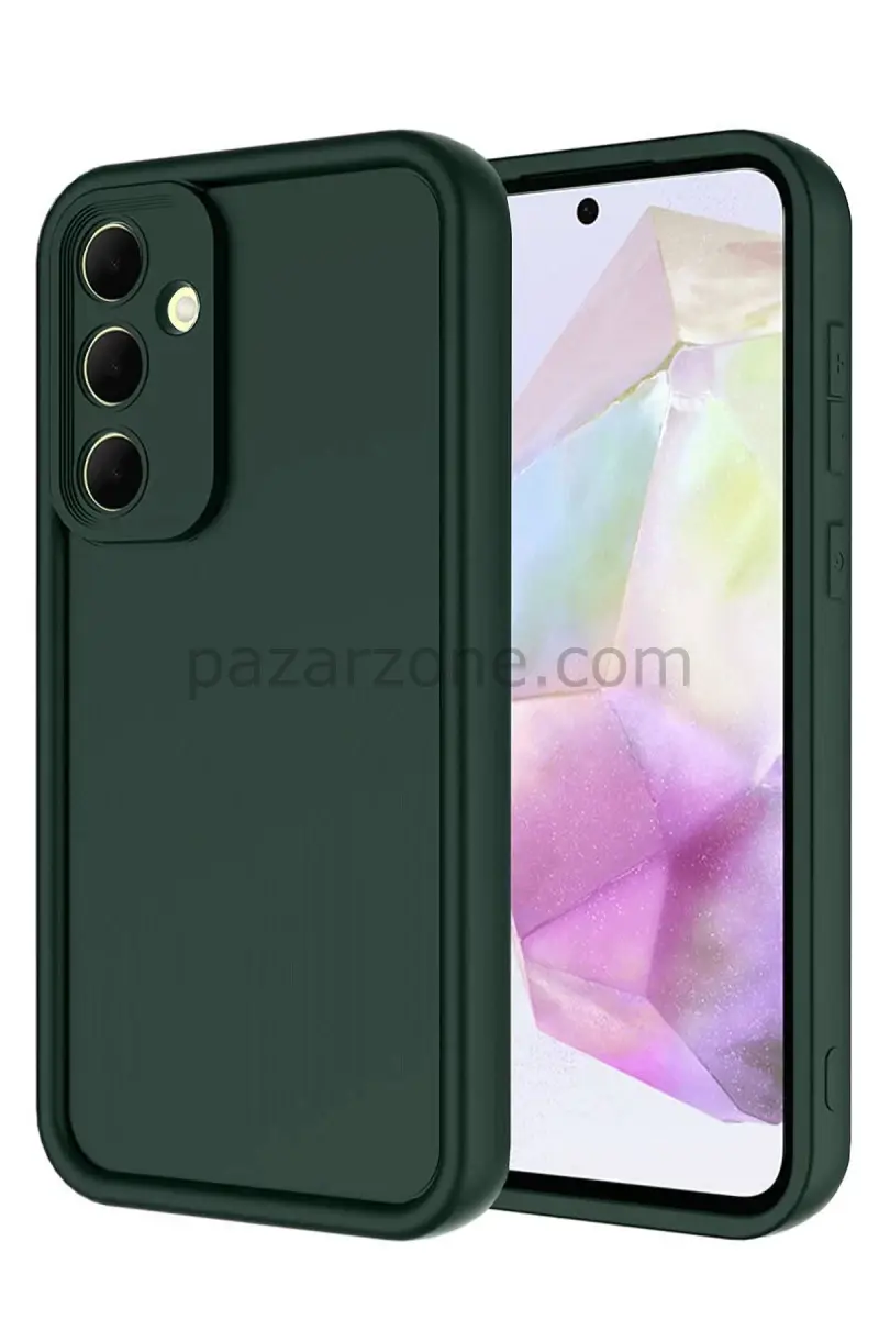 Newface Samsung Galaxy A56 Kılıf Viera Silikon - Koyu Yeşil