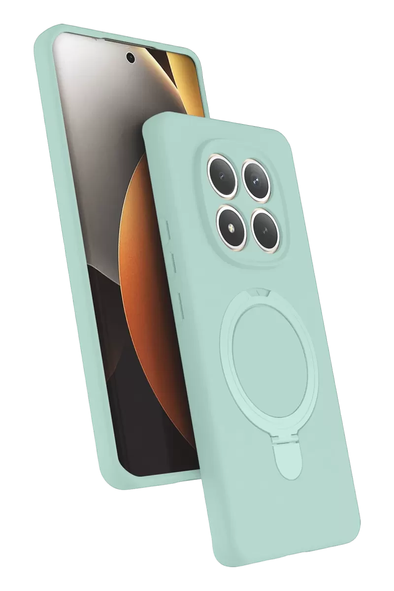 Newface Xiaomi Redmi Note 15 Pro 4G Regal Magsafe Standlı Kapak - Su Yeşili
