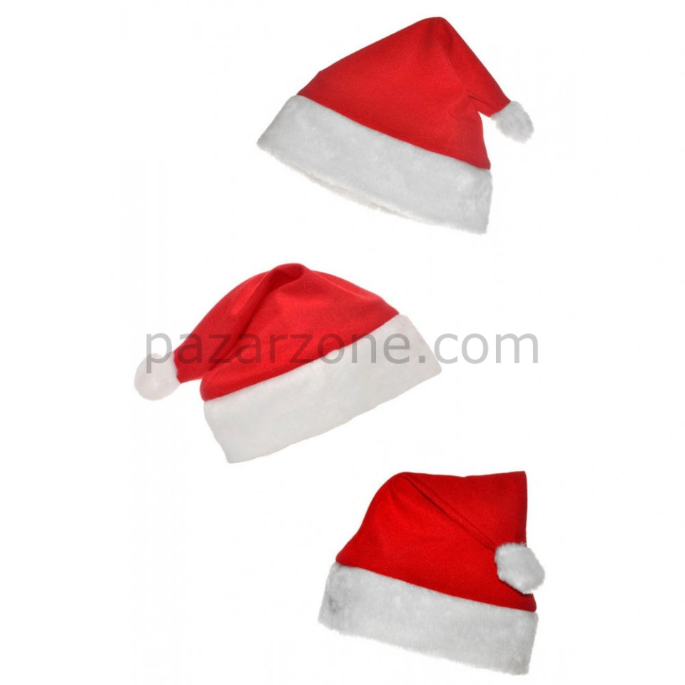 Noel Baba Şapkası 3 Adet Set