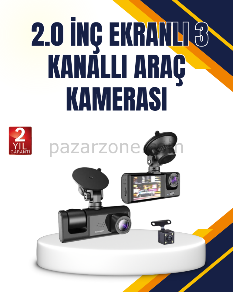 Araç İçi Kamera Seti | 170° Geniş Açı, Hareket Algılama ve Park Koruma