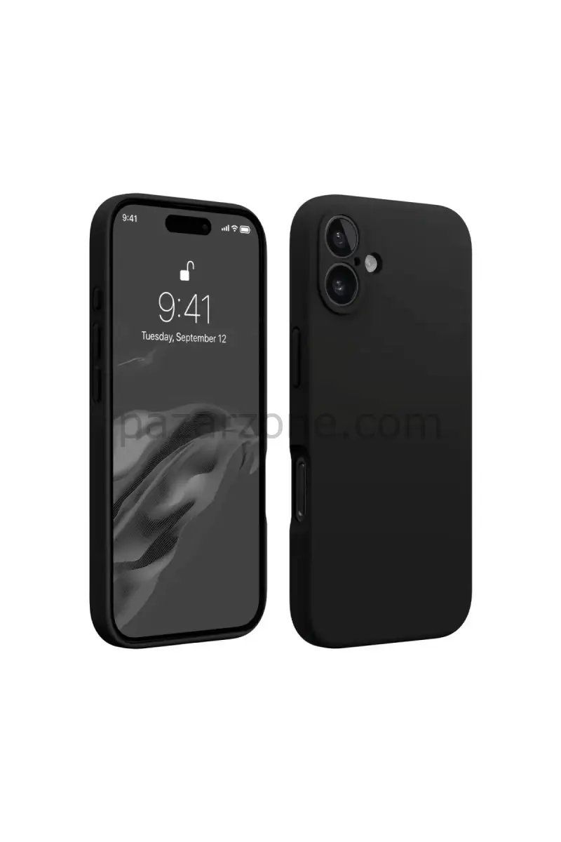 Newface Apple iPhone 16 Kılıf First Silikon - Siyah
