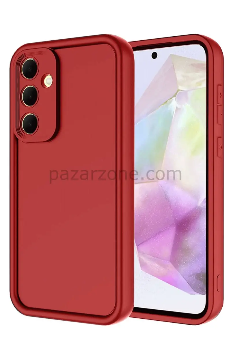 Newface Samsung Galaxy A56 Kılıf Viera Silikon - Kırmızı