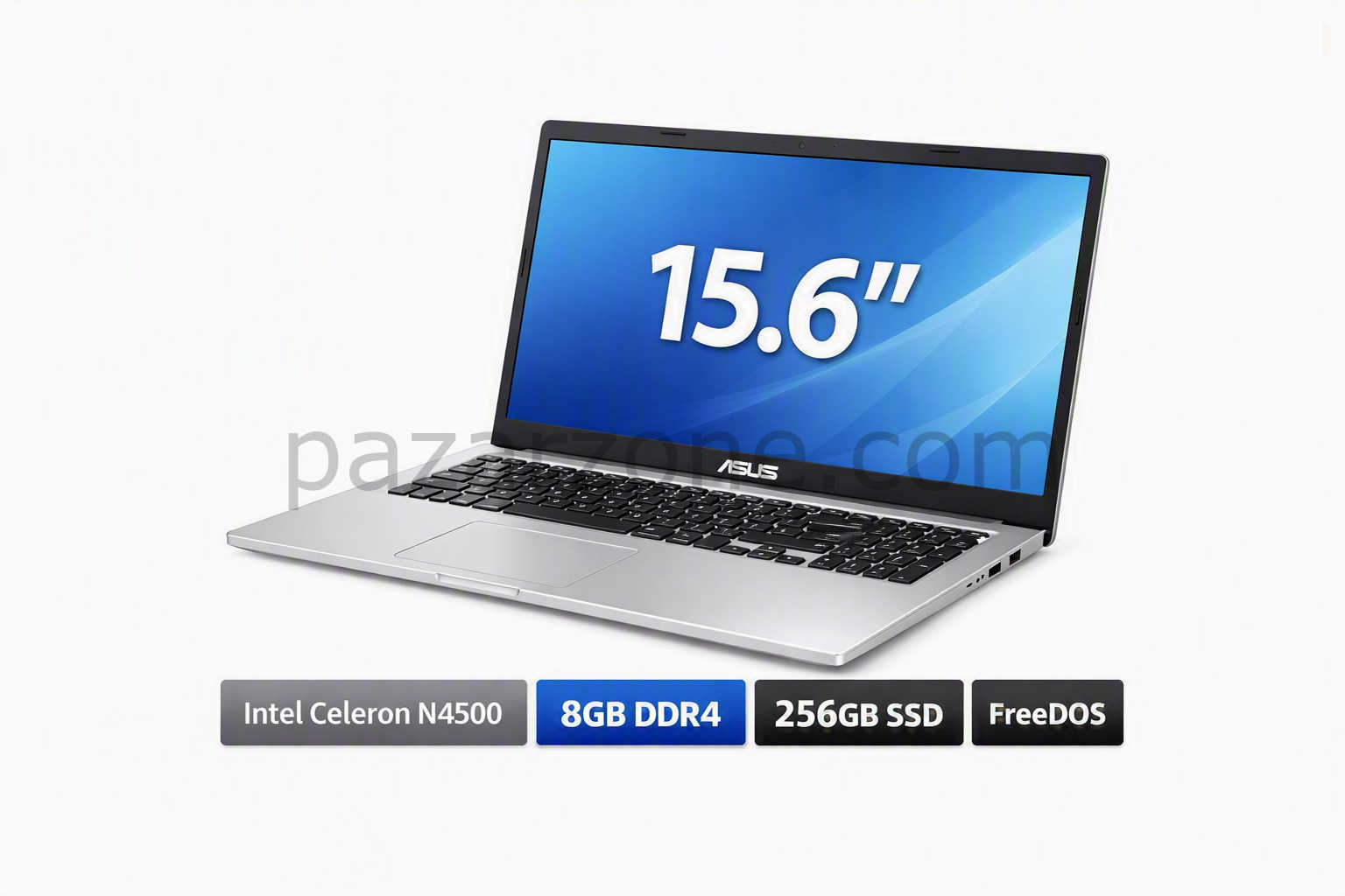 ASUS 15.6" Celeron N4500, DDR4 8GB, 256GB SSD, Freedos