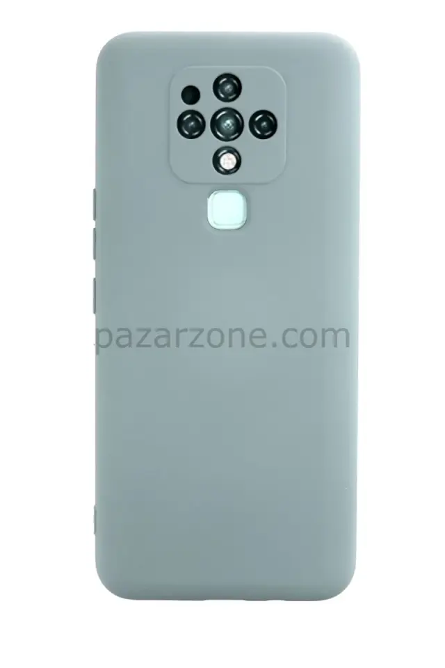 Newface Tecno Camon 16 Kılıf Nano içi Kadife Silikon - Buz Mavisi