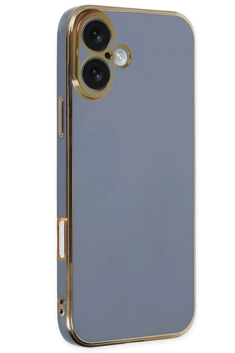 Newface Apple iPhone 16 Kılıf Volet Silikon - Mavi