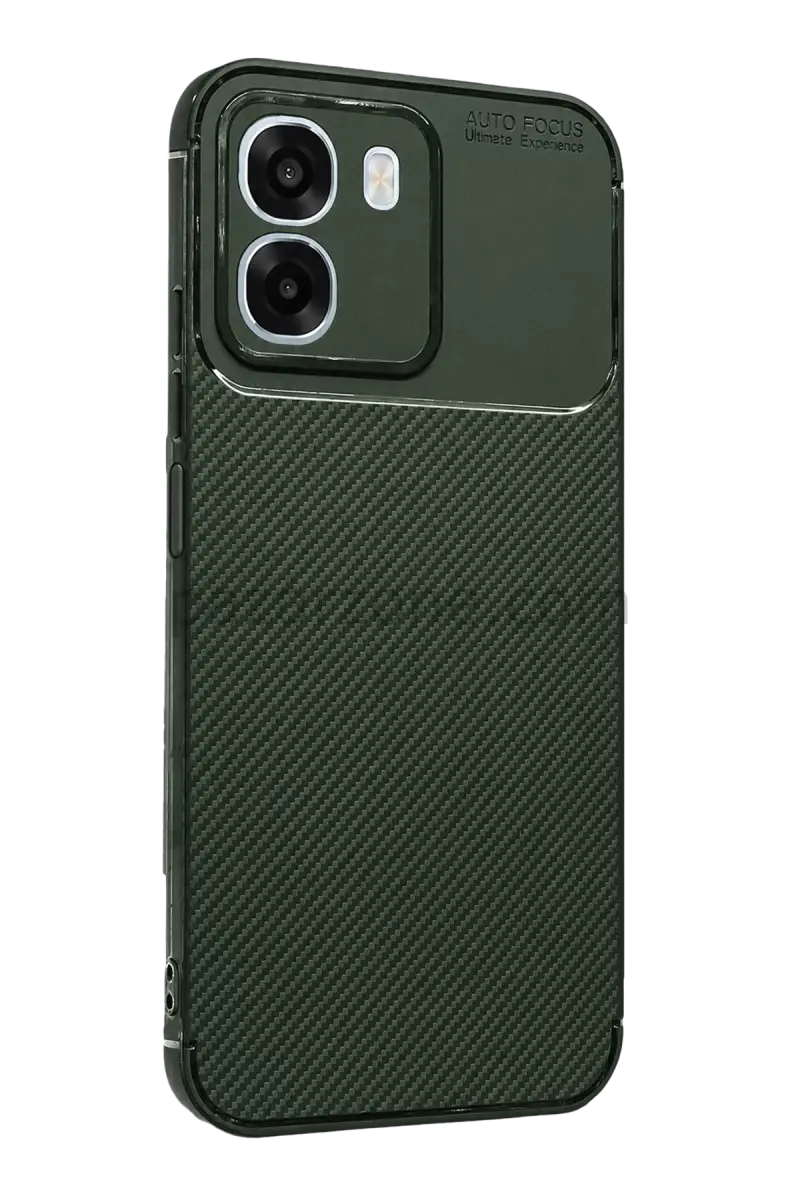 Newface Oppo Oppo A6T 5G Auto Focus Karbon Kapak - Koyu Yeşil