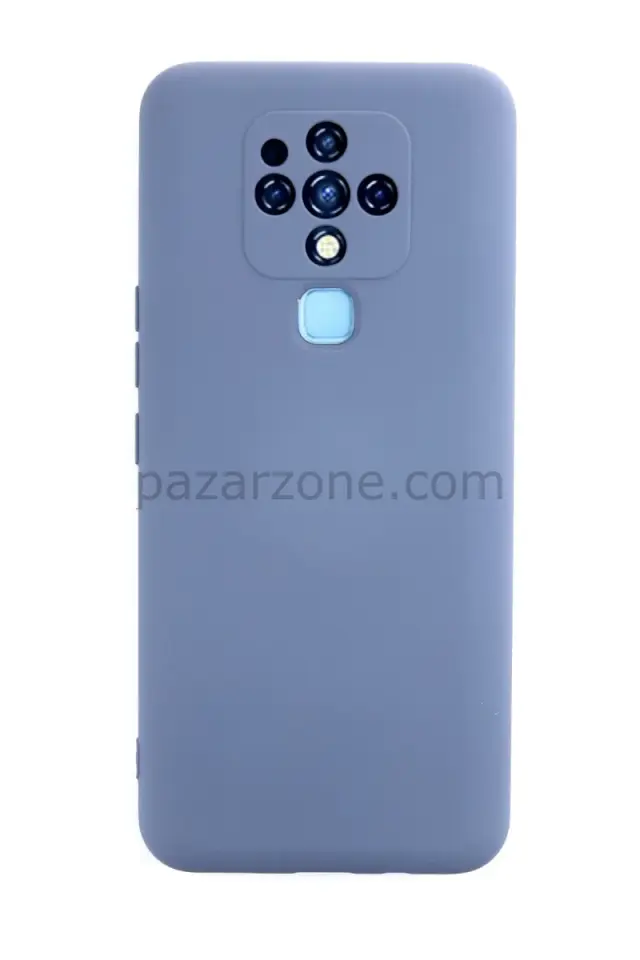 Newface Tecno Camon 16 Kılıf Nano içi Kadife Silikon - Gri