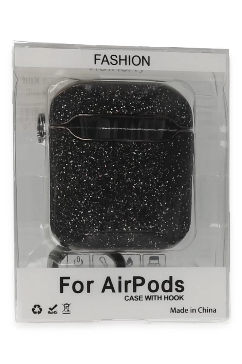 Newface Apple Airpods 2 (2.nesil) Spell Simli Kılıf - Siyah
