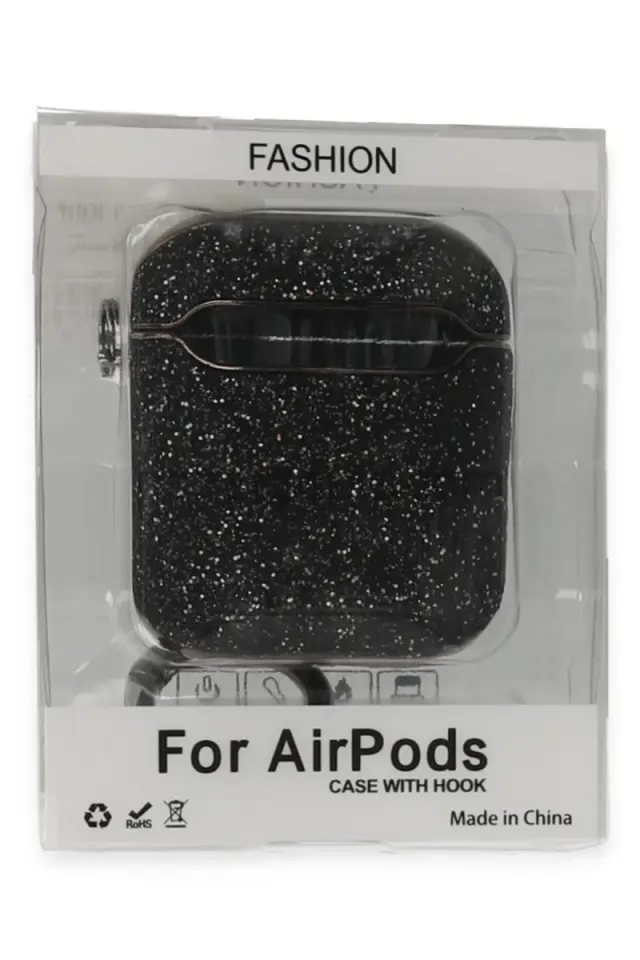 Newface Apple Airpods 2 (2.nesil) Spell Simli Kılıf - Siyah
