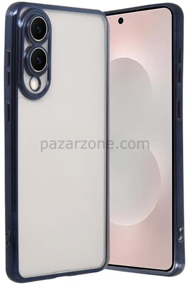 Newface Samsung Galaxy S25 Edge Razer Lensli Silikon - Lacivert