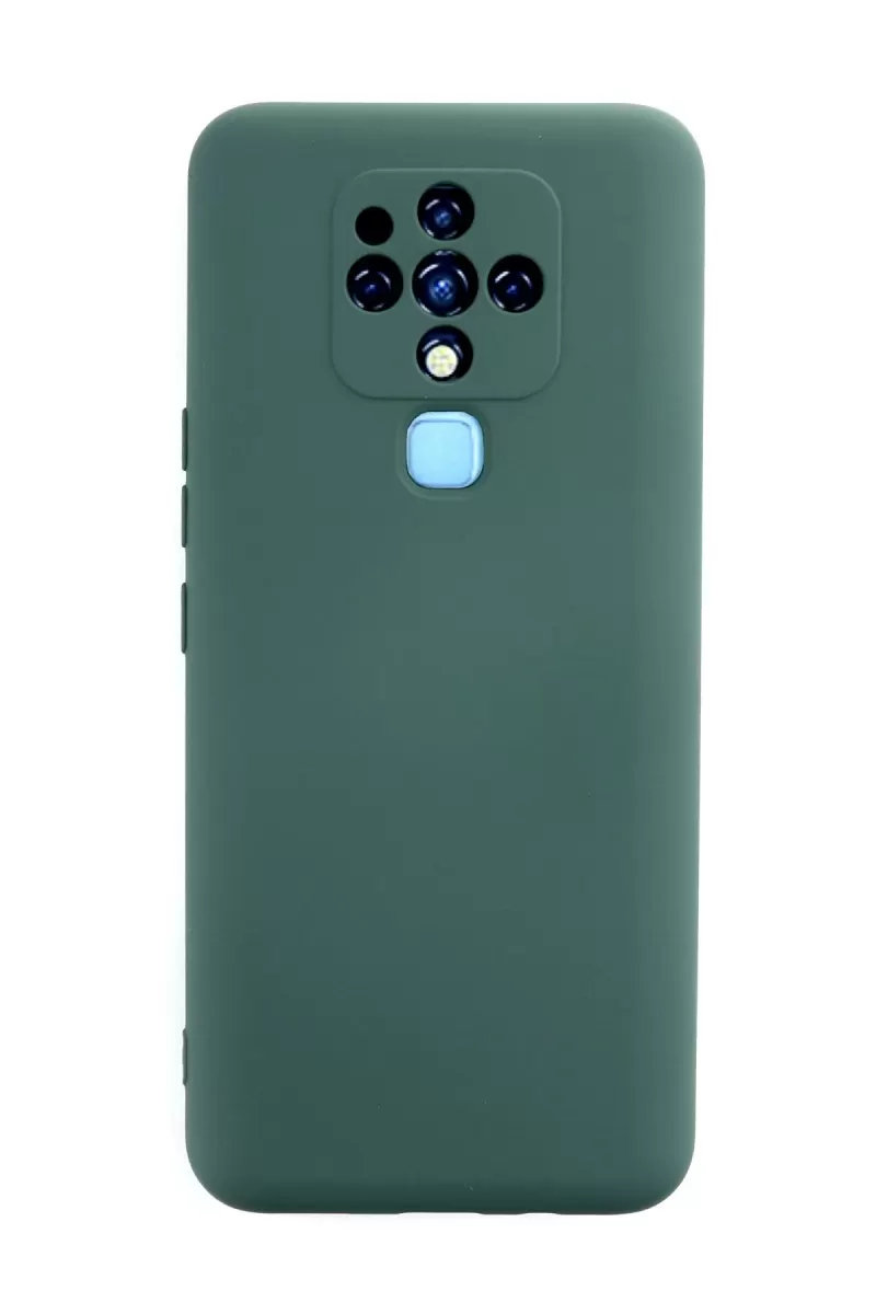 Newface Tecno Camon 16 Kılıf Nano içi Kadife Silikon - Koyu Yeşil