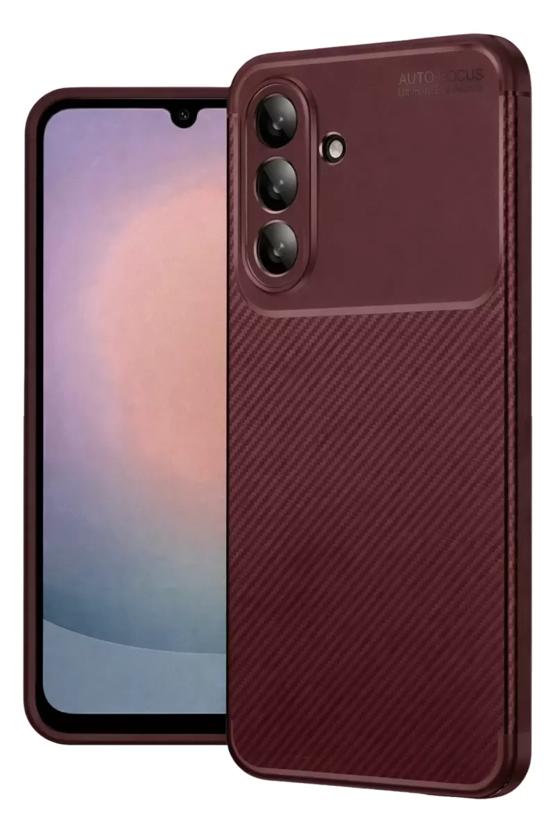 Newface Samsung Galaxy A27 5G Auto Focus Karbon Kapak - Bordo