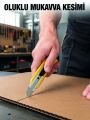 Metal Gövdeli 5’li Falçata Seti Profesyonel Maket Bıçağı Karton Koli Kesici