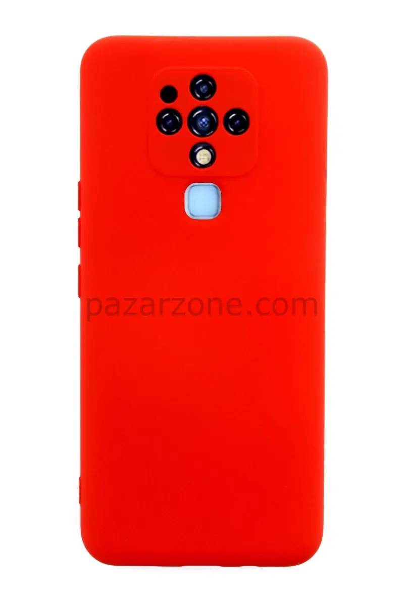 Newface Tecno Camon 16 Kılıf Nano içi Kadife Silikon - Kırmızı