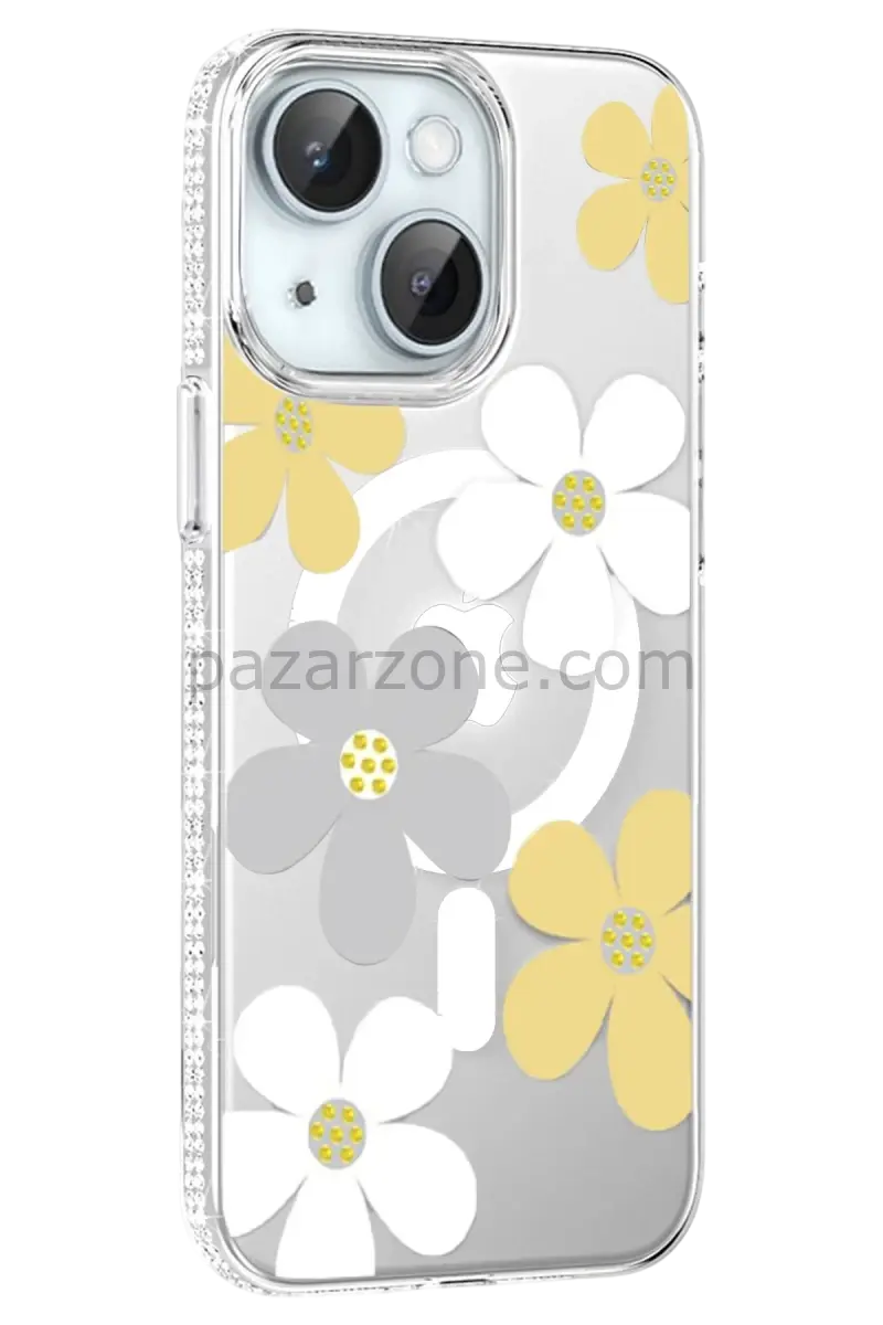 Joko Apple iPhone 14 Floral Magsafe Kapak - Sarı
