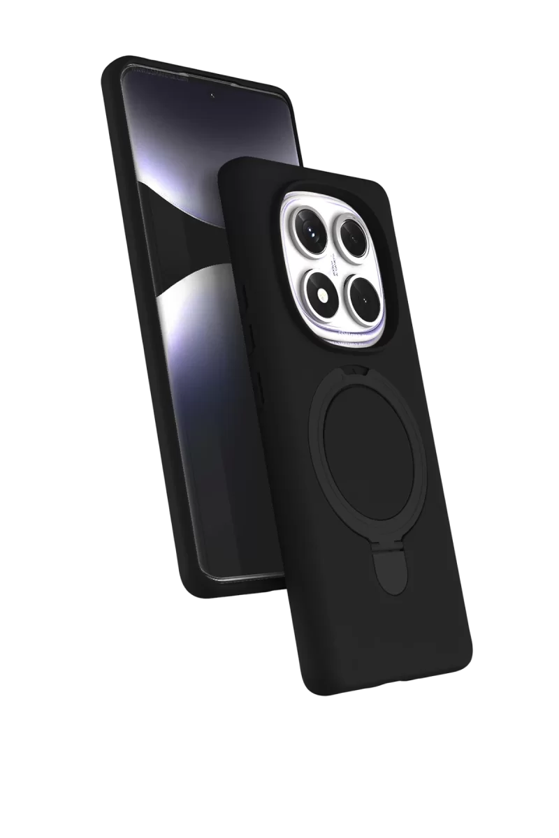 Newface Xiaomi Redmi Note 14 Pro 4G Regal Magsafe Standlı Kapak - Siyah